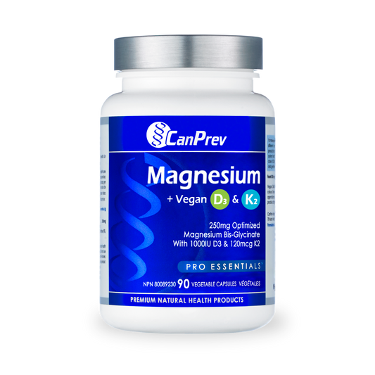 CANPREV Magnesium + Vegan D3 + K2